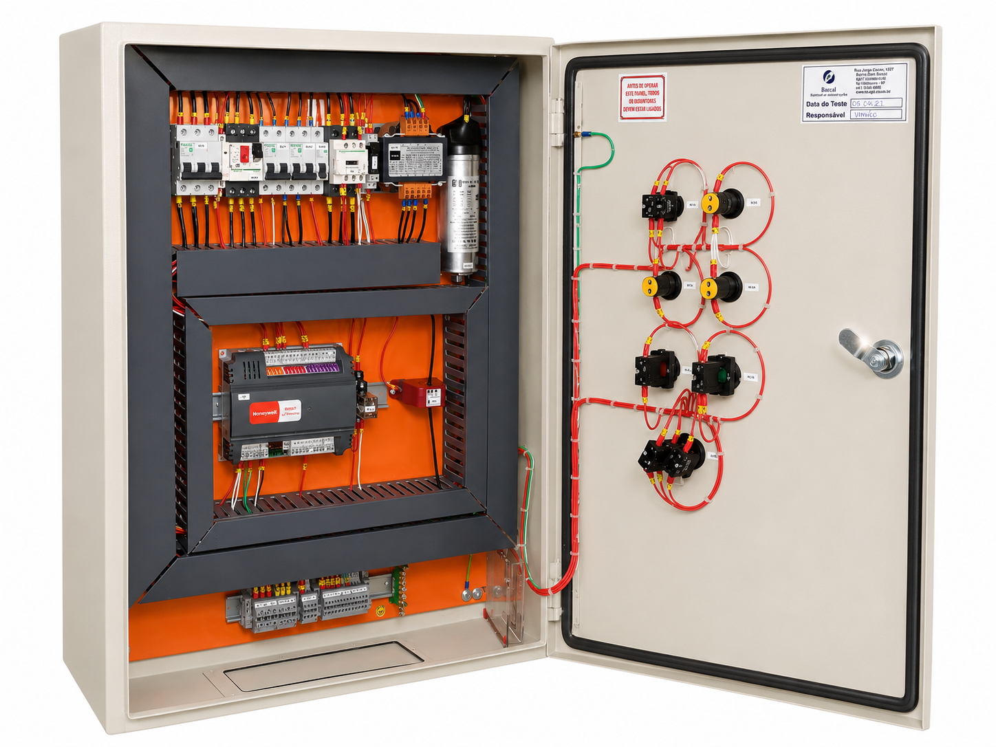 ainel Elétrico de Automação Industrial com CLP Honeywell 80x60cm