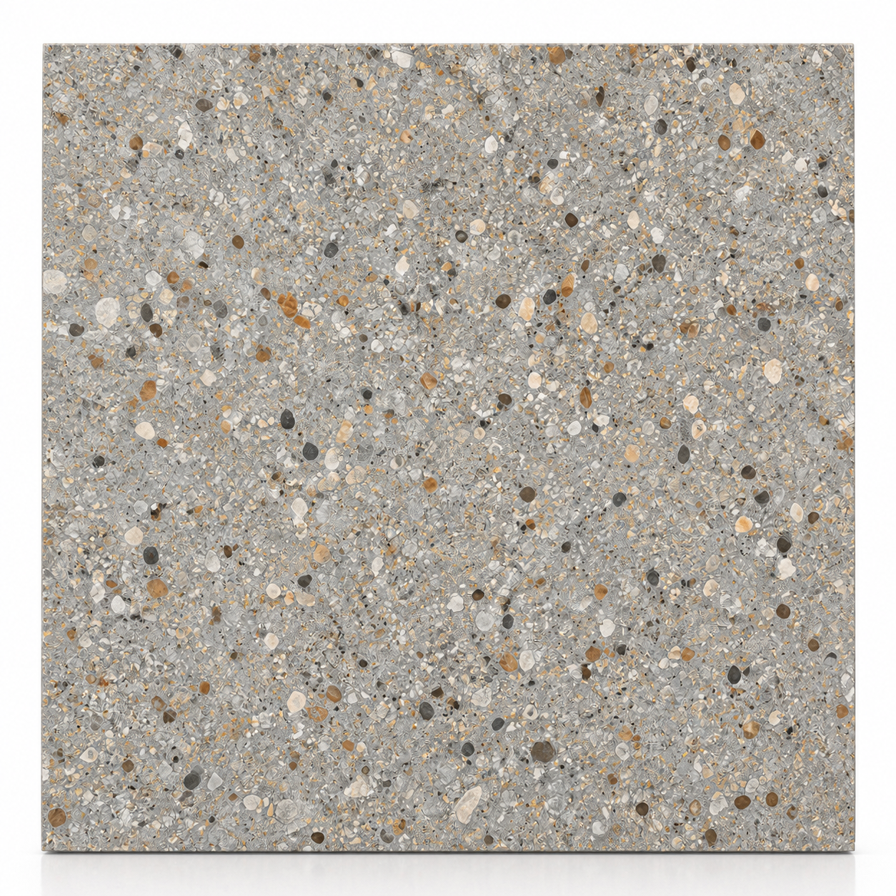Pedra Sinterizada Duna Levigado 98 x 98 cm | Acabamento Levigado | Cor Cinza